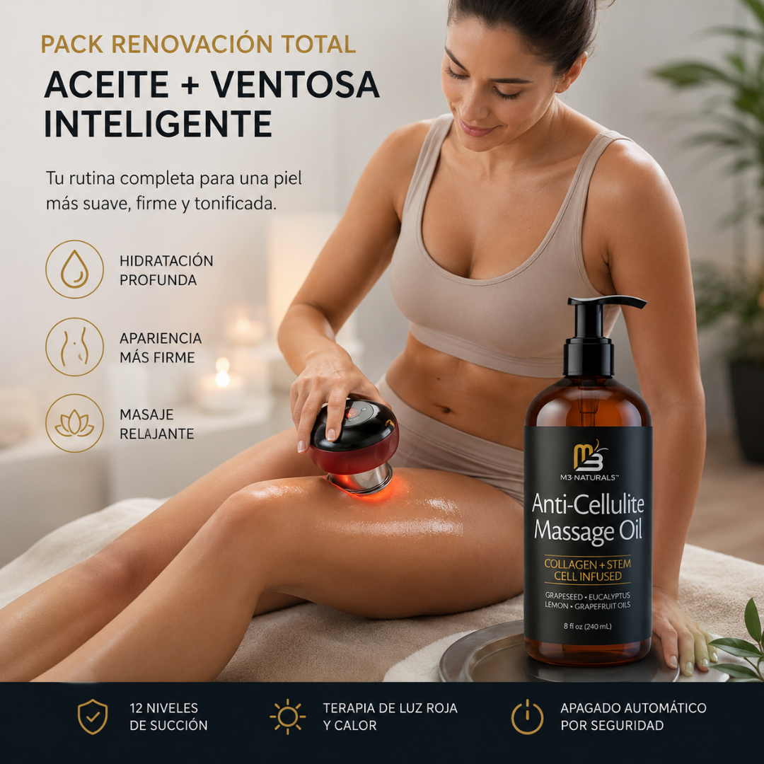 Aceite Masaje Corporal+Ventosa Electrica