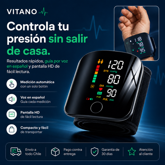 Tensiómetro Digital de Muñeca con Voz en Español
