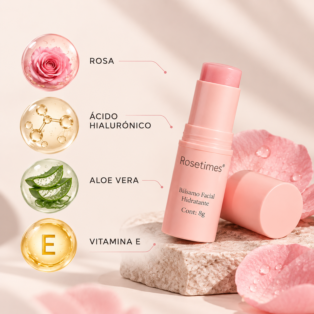 Bálsamo Facial Hidratante Rosetimes
